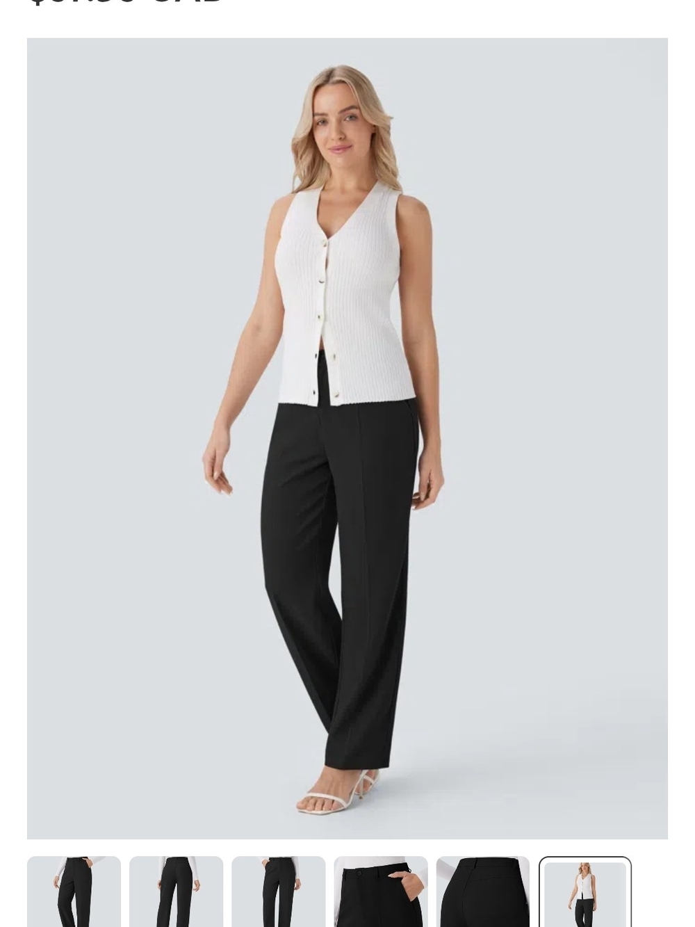 Halara NWT Black Wide-Leg Women's Pants